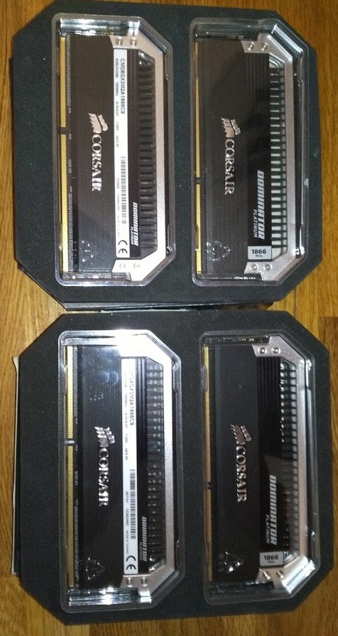 For sale Corsair Dominator Platinum DDR3 1866 4x4GB = 16GB retail box *pending